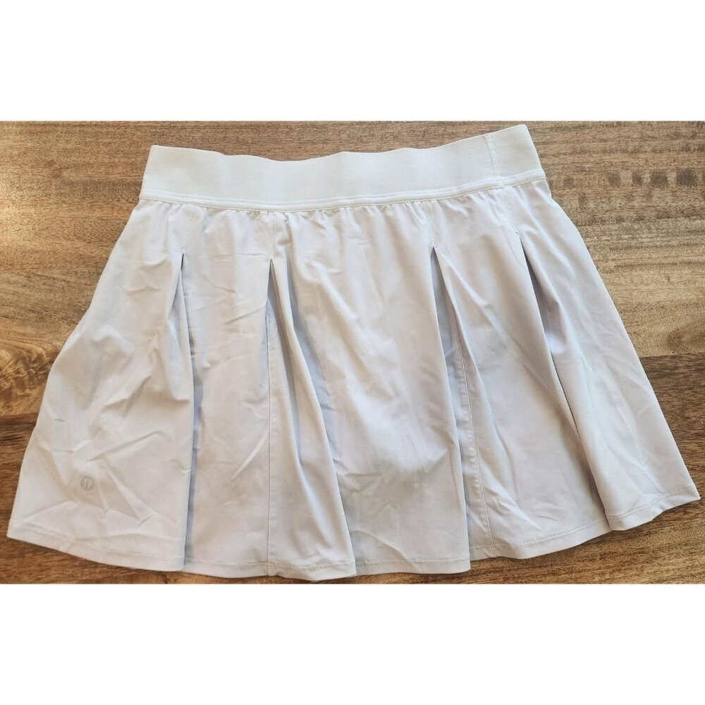 Lululemon Skirt Womens 10 Gray Pleated Tennis Athletic Liner Pockets Activewear - Picture 5 of 9